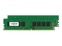 Crucial - DDR4 - sats - 8 GB: 2 x 4 GB - DIMM 288-pin - 2400 MHz / PC4-19200 - ej buffrad CT2K4G4DFS824A