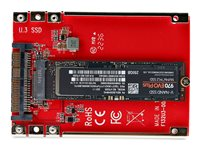 StarTech.com M.2 to U.3 Adapter, For M.2 NVMe SSDs, PCIe M.2 Drive to 2.5inch U.3 (SFF-TA-1001) Host Adapter/Converter, TAA Compliant - 2.5" Drive Form Factor (1M25-U3-M2-ADAPTER) - gränssnittsadapter - M.2 NVMe Card / PCIe 4.0 (NVMe) - U.3 - TAA-kompatibel 1M25-U3-M2-ADAPTER