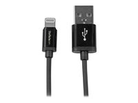 StarTech.com 15cm (6in) Short Black Apple® 8-pin Lightning Connector to USB Cable for iPhone / iPod / iPad - Charge and Sync Cable (USBLT15CMB) - Lightning-kabel - Lightning / USB - 15 cm USBLT15CMB