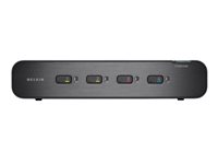 Belkin Advanced Secure DVI-I KVM Switch - omkopplare för tangentbord/video/mus/ljud - 4 portar F1DN104FEA