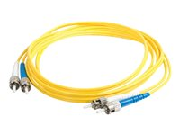 C2G ST-ST 9/125 OS1 Duplex Singlemode PVC Fiber Optic Cable (LSZH) - nätverkskabel - 3 m - gul 85561