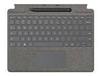 Microsoft Surface Pro X Signature Keyboard with Slim Pen Bundle - tangentbord - med pekdyna, accelerometer - QWERTZ - tysk - platina 25O-00065