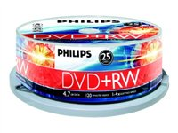 Philips DW4S4B25F - DVD+RW x 25 - 4.7 GB - lagringsmedier DW4S4B25F/00