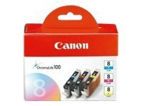 Canon CLI-8 3 Color Multipack - gul, cyan, magenta - original - bläcktank 0621B026