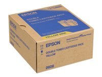 Epson Double Pack - 2-pack - gul - original - tonerkassett C13S050606