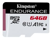 Kingston High Endurance - flash-minneskort - 64 GB - mikroSDXC UHS-I SDCE/64GB