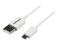 StarTech.com 0.5m White Micro USB Cable Cord - A to Micro B - Micro USB Charging Data Cable - USB 2.0 - 1x USB A Male, 1x USB Micro B Male (USBPAUB50CMW) - USB-kabel - mikro-USB typ B till USB - 0.5 m USBPAUB50CMW