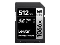 Lexar Professional SILVER series - flash-minneskort - 512 GB - SDXC UHS-I LSD1066512G-BNNNG