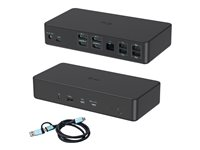 i-Tec - dockningsstation - USB-C / Thunderbolt 3 / USB 3.0 - 2 x DP, 2 x HDMI - 1GbE CADUAL4KDOCKPD2