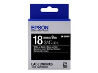 Epson LabelWorks LK-5BWV - etiketttejp - 1 kassett(er) - Rulle (1,8 cm x 9 m) C53S655014