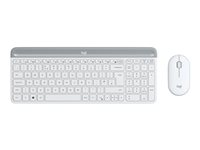 Logitech Slim Wireless Combo MK470 - sats med tangentbord och mus - Nordisk - offwhite Inmatningsenhet 920-009201