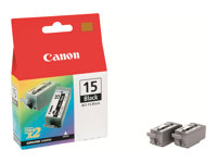Canon BCI-15 - 2-pack - svart - original - bläcktank 8190A002AA