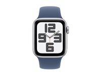 Apple Watch SE (GPS + Cellular) 2a generation - silveraluminium - smart klocka med sportband - denim - 32 GB MXGF3QN/A