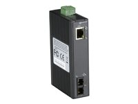 Black Box Hardened Mini Industrial - fibermediekonverterare - 10Mb LAN, 100Mb LAN LMC270A-SM-20K-SC