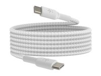 Belkin BoostCharge - USB typ C-kabel - 24 pin USB-C till 24 pin USB-C - 2 m CAB004BT2MWH2PK