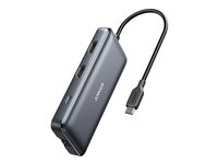 Anker PowerExpand 8-in-1 USB-C PD Media Hub - dockningsstation - USB-C - 2 x HDMI - 1GbE A83800A1