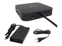 i-Tec - dockningsstation - USB-C / USB4 / Thunderbolt 3 / Thunderbolt 4 - HDMI, 2 x DP++ - 1GbE C31TRI4KDPDPRO100