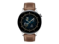 Huawei Watch 3 Classic Edition - rostfritt stål - smart klocka med rem - brun - 16 GB 55026819