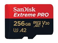 SanDisk Extreme Pro - flash-minneskort - 256 GB - mikroSDXC UHS-I SDSQXCD-256G-GN6MA