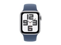 Apple Watch SE (GPS) 2a generation - silveraluminium - smart klocka med sportband - denim - 32 GB MXEC3QN/A