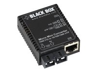 Black Box Micro Mini Media Converter - fibermediekonverterare - 10Mb LAN, 100Mb LAN, GigE - TAA-kompatibel LMC4002A