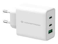 Conceptronic ALTHEA12W 3-Port 65W GaN USB PD Charger strömadapter - USB, 2 x USB-C - 65 Watt ALTHEA12W