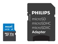 Philips Ultra Pro FM64MP65B - flash-minneskort - 64 GB - microSDXC FM64MP65B/00