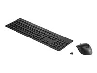 HP Wireless Rechargeable 950MK - sats med tangentbord och mus - med rullningshjul - svart Inmatningsenhet 3M165AA