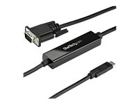 StarTech.com 3ft (1m) USB C to VGA Cable, 1920x1200/1080p USB Type C to VGA Video Active Adapter Cable, Thunderbolt 3 Compatible, Laptop to VGA Monitor/Projector, DP Alt Mode HBR2 Cable - 1m USB-C Video Cable (CDP2VGAMM1MB) - extern videoadapter CDP2VGAMM1MB