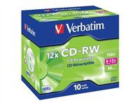 Verbatim - CD-RW x 10 - 700 MB - lagringsmedier 43148