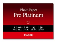 Canon Photo Paper Pro Platinum PT-101 - fotopapper - slät blank - 20 ark - A2 - 300 g/m² 97004404