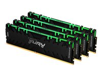 Kingston FURY Renegade RGB - DDR4 - sats - 32 GB: 4 x 8 GB - DIMM 288-pin - 3000 MHz / PC4-24000 - ej buffrad KF430C15RBAK4/32