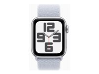 Apple Watch SE (GPS) 2a generation - silveraluminium - smart klocka med sportögla - blå moln - 32 GB MXEE3QN/A