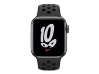 Apple Watch Nike SE (GPS + Cellular) - rymdgrå aluminium - smart klocka med Nike sportband - antracit/svart - 32 GB MKR53B/A