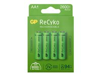 GP ReCyko batteri - 4 x AA-typ - NiMH 201210
