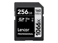 Lexar Professional SILVER series - flash-minneskort - 256 GB - SDXC UHS-I LSD1066256G-BNNNG