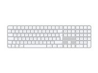 Apple Magic Keyboard with Touch ID and Numeric Keypad - tangentbord - USB-C - QWERTY - holländsk - white keys Inmatningsenhet MXK73N/A