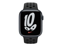 Apple Watch Nike Series 7 (GPS + Cellular) - midnattsaluminium - smart klocka med Nike sportband - antracit/svart - 32 GB MKL53B/A