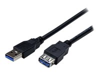 StarTech.com 2 m svart SuperSpeed USB 3.0-förlängningskabel A till A - M/F - USB-förlängningskabel - USB typ A till USB typ A - 2 m USB3SEXT2MBK