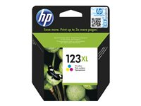HP 123XL - färg (cyan, magenta, gul) - original - bläckpatron F6V18AE#UUQ