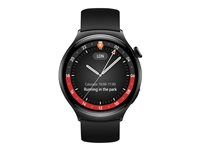 Huawei Watch 4 - rostfritt stål - smart klocka med rem - svart - 32 GB - svart 55020AMN