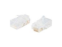 C2G RJ45 Cat5E Modular Plug (with Load Bar) for Round Solid/Stranded Cable - nätverkskontakt 88125