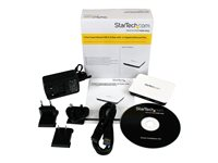 StarTech.com USB 3.0 till nätverksadapter för Gigabit Ethernet-nätverkskort med hubb med 3 portar - Vit - hubb - 3 portar ST3300U3S