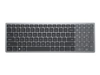 Dell KB740 - tangentbord - kompakt, flera enheter - AZERTY - fransk - Titan gray Inmatningsenhet KB740-GY-R-FR