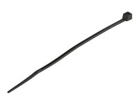 StarTech.com 10cm(4") Cable Ties, 2mm(1/16") wide, 22mm(7/8") Bundle Diameter, 8kg(18lb) Tensile Strength, Nylon Self Locking Zip Ties with Curved Tip, 94V-2/UL Listed, 1000 Pack, Black - Nylon 66 Plastic - TAA (CBMZT4BK) - kabelsamlare - TAA-kompatibel CBMZT4BK