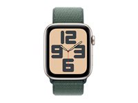 Apple Watch SE (GPS + Cellular) 2a generation - stjärnljusaluminium - smart klocka med sportögla - sjögrön - 32 GB MXGV3QN/A