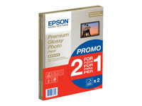 Epson Premium Glossy Photo Paper BOGOF - fotopapper - blank - 15 ark - A4 - 255 g/m² (paket om 2) C13S042169
