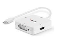 Lindy Mini DisplayPort 1.2 to HDMI, VGA & DVI-D Active Adapter Converter - videokonverterare 41035