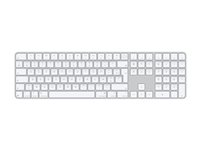 Apple Magic Keyboard with Touch ID and Numeric Keypad - tangentbord - USB-C - AZERTY - fransk - white keys Inmatningsenhet MXK73F/A