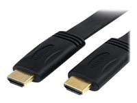 StarTech.com 25 ft Flat High Speed HDMI Cable with Ethernet - Ultra HD 4k x 2k HDMI Cable - HDMI to HDMI M/M - Flat HDMI Cable (HDMIMM25FL) - HDMI-kabel med Ethernet - 7.6 m HDMIMM25FL